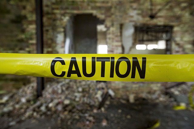 building demolition causes injury