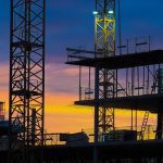 scaffolding at construction site