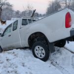 auto accident in the snow