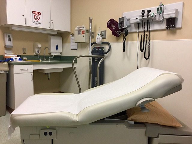 bed in doctors office